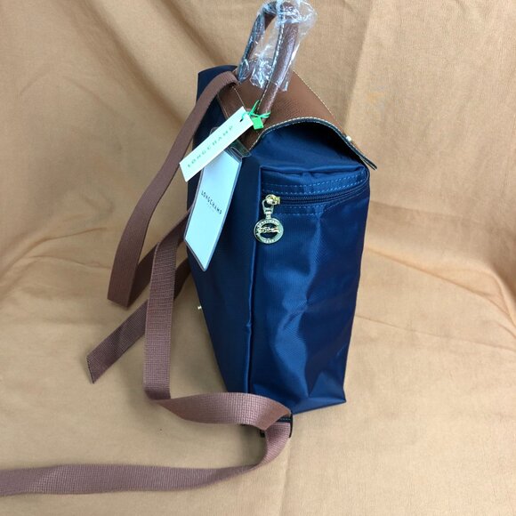 LONGCHAMP Mini Le Pliage Canvas Backpack In Navy Blue - Picture 7 of 7